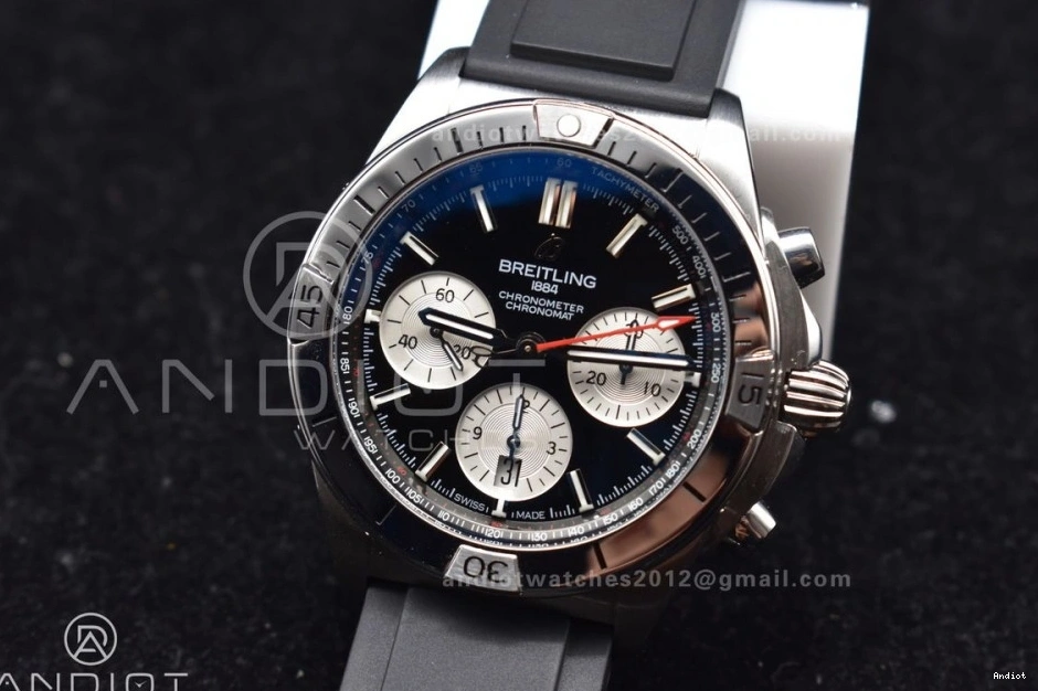 LE B01 43mm L-Black A7750 Version BLS Wht SS 1:1 Chrono Best Navitimer 0326